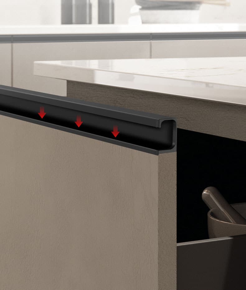 tay nắm tủ bếp âm tủ tiện lợi